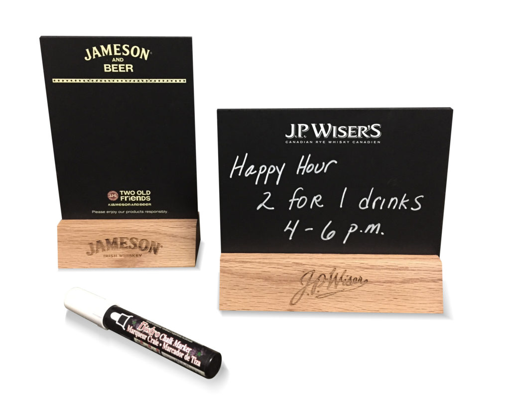 solid wood table tents made to order